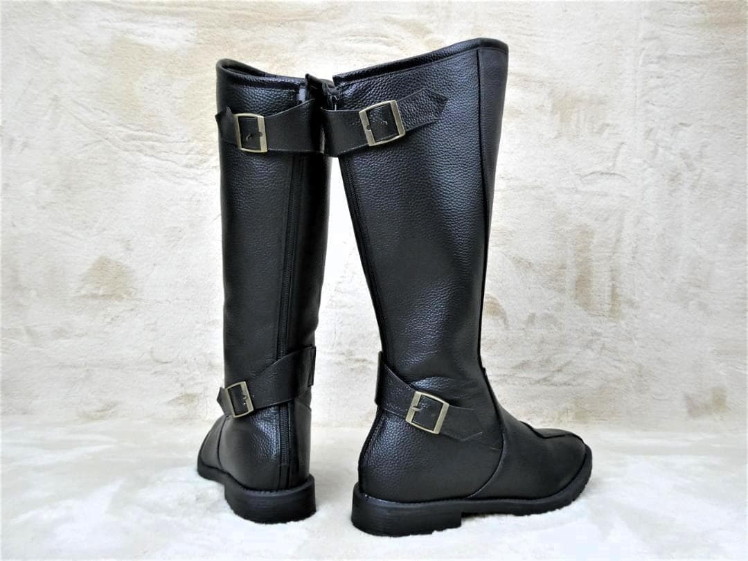 黒２６．５ｃｍ　特攻ブーツ/ブラック ライダーブーツ ロングブーツ 旧車會