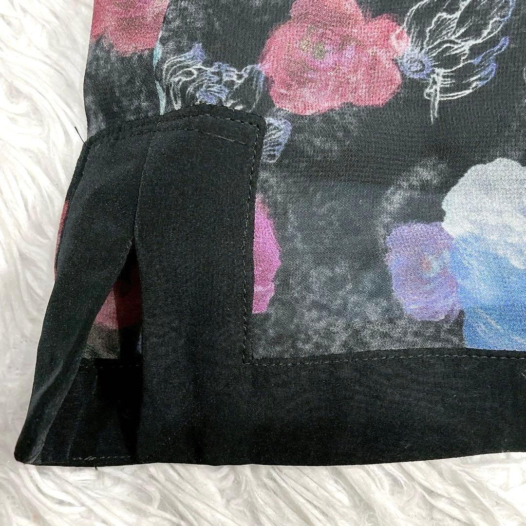 新品タグ付★VIVIENNE TAM★花柄 フラワー シャツワンピース 透け感
