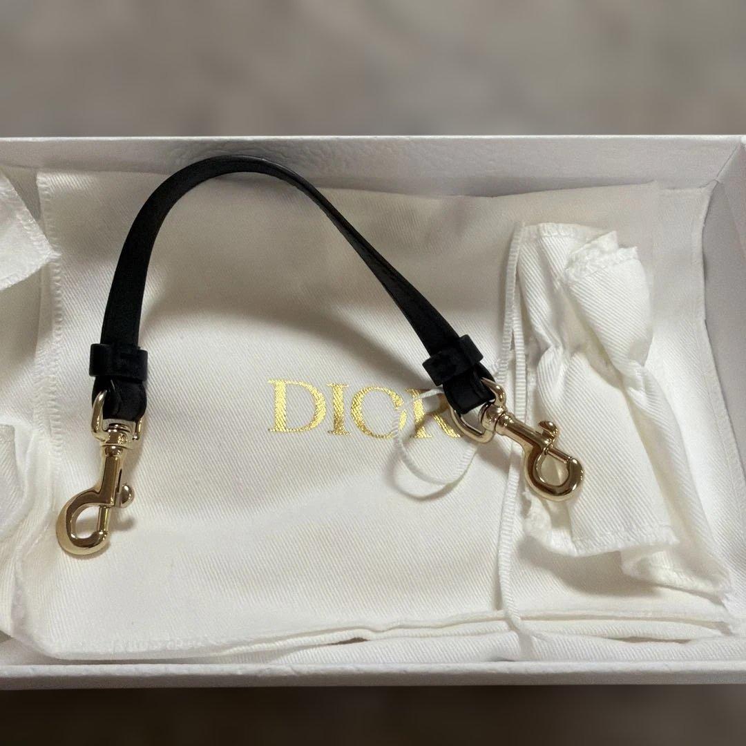 美品　DIOR Dior フォンホルダー ショルダーバッグ ブラック　レザー