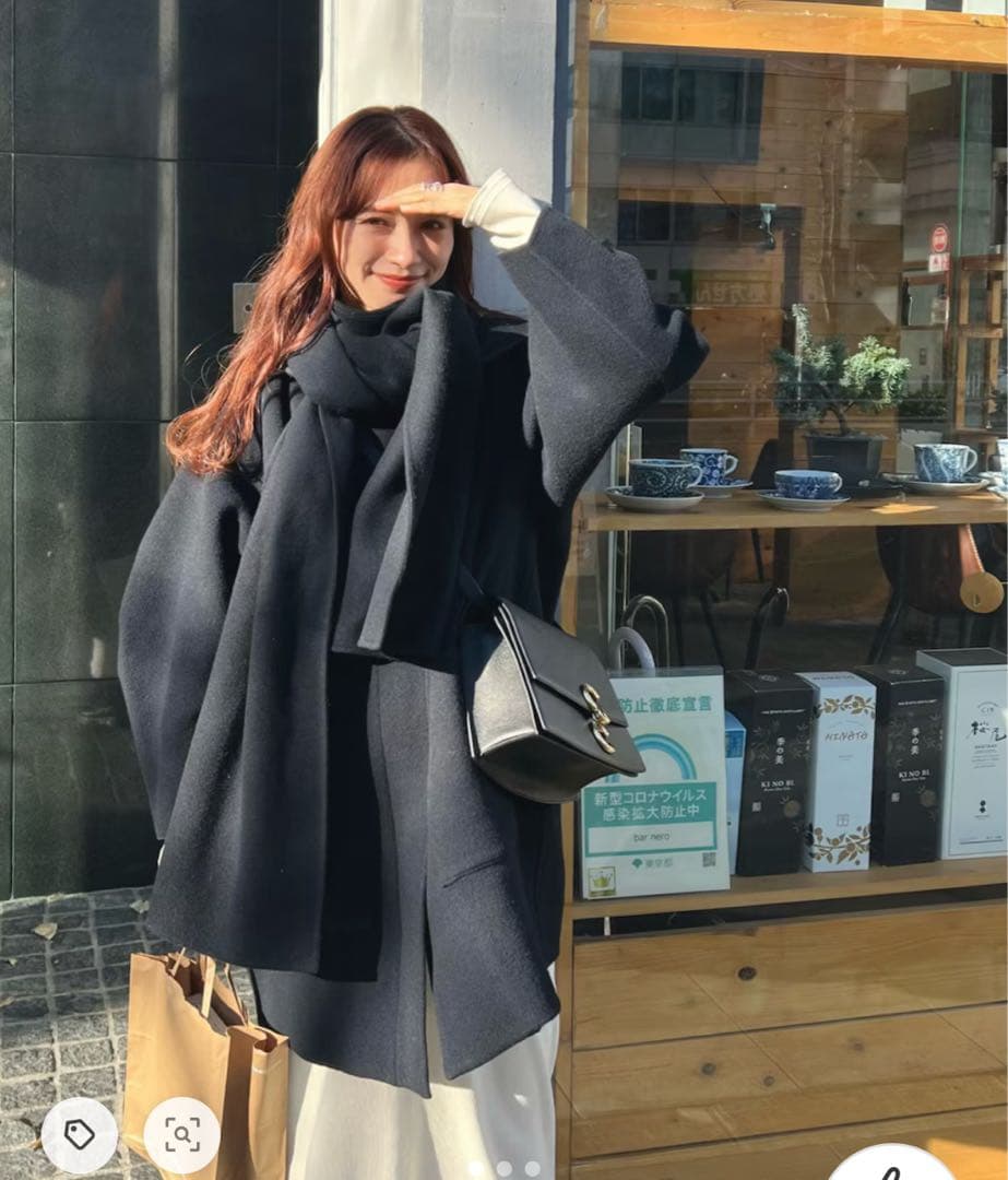 【★⭐︎★】 ETRE TOKYO フーディーストールコクーンコート