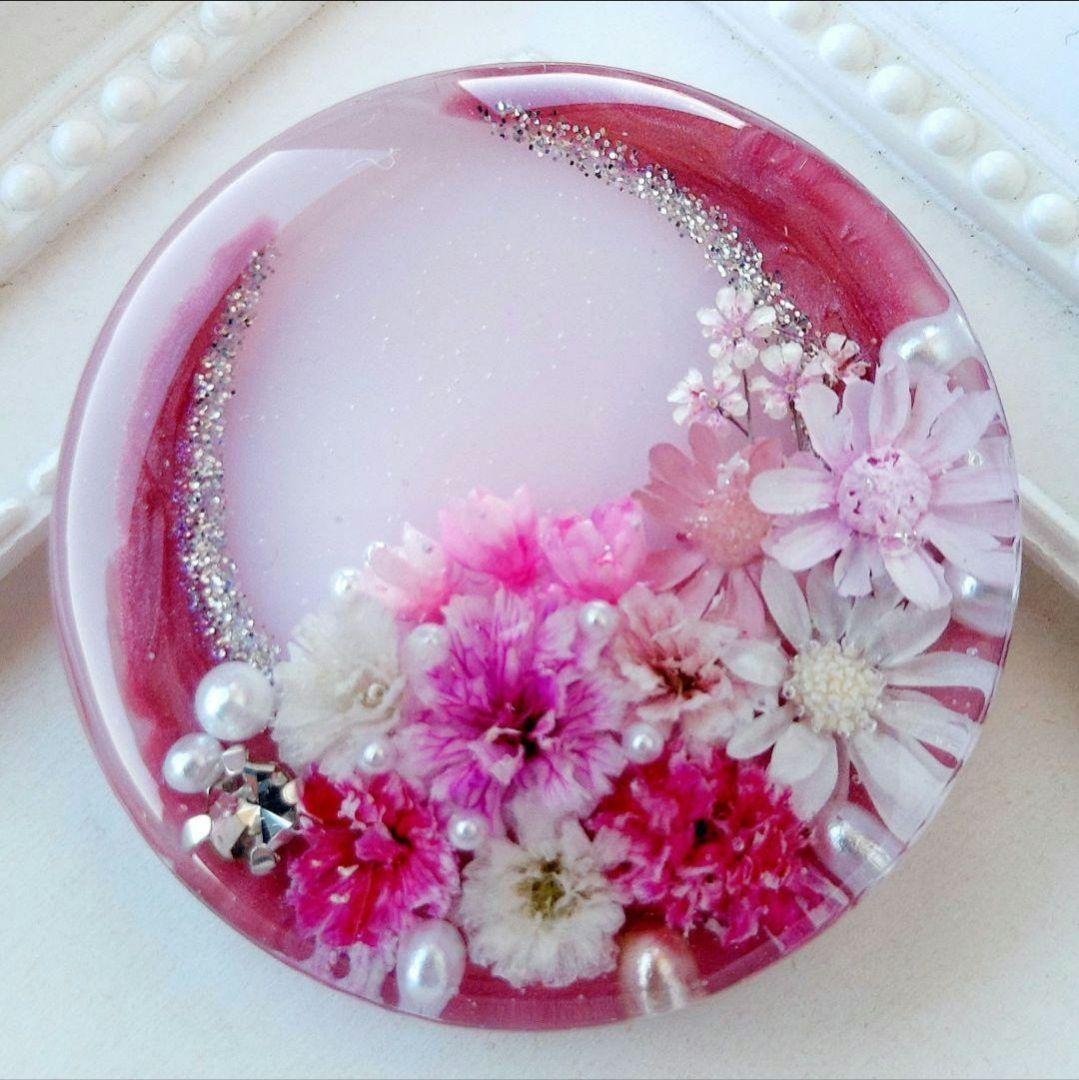 キラ　レジン　ヘアゴム　ポニーフック　ブローチ