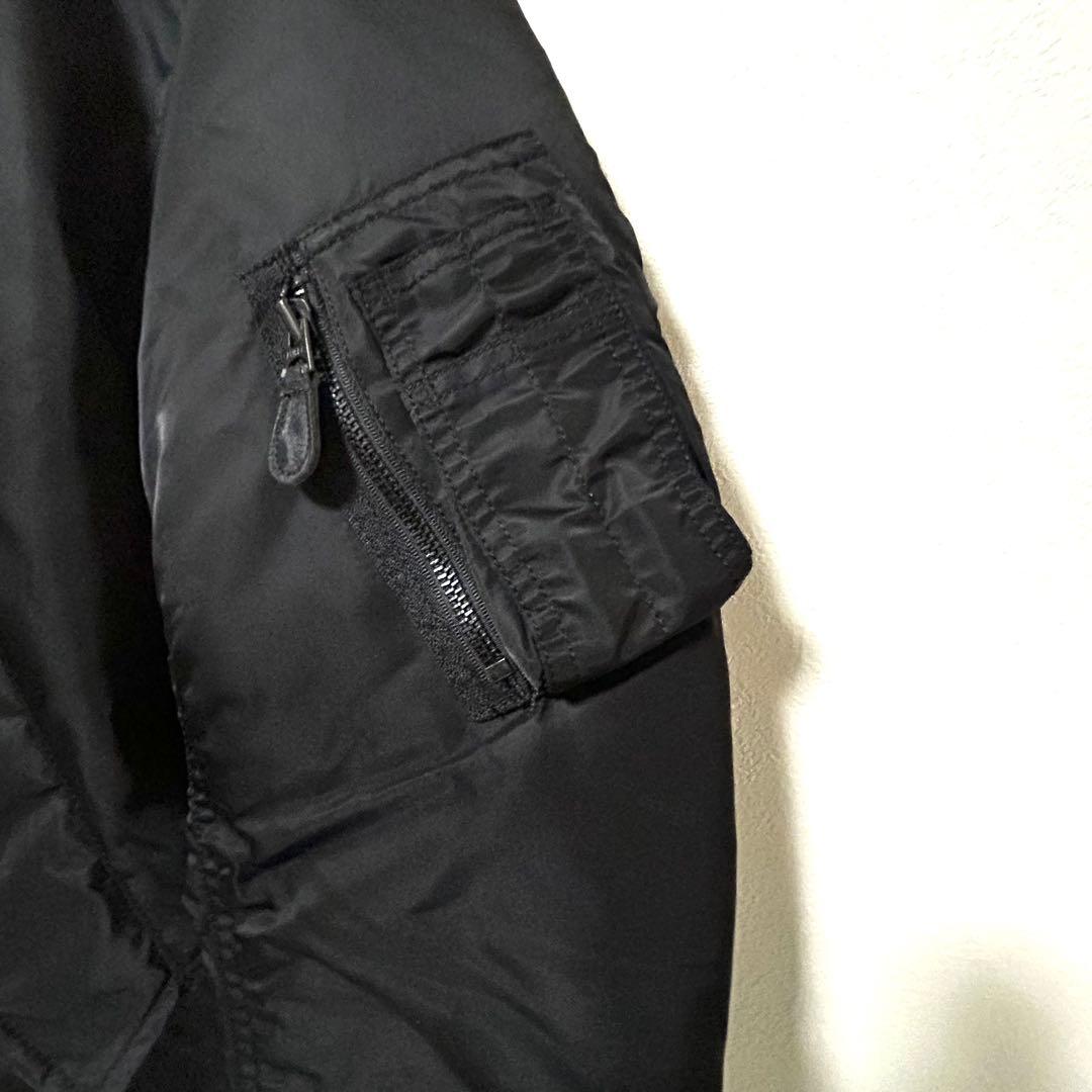 美品 AVIREX フライトジャケット アーチロゴ コマーシャルロゴ L 黒