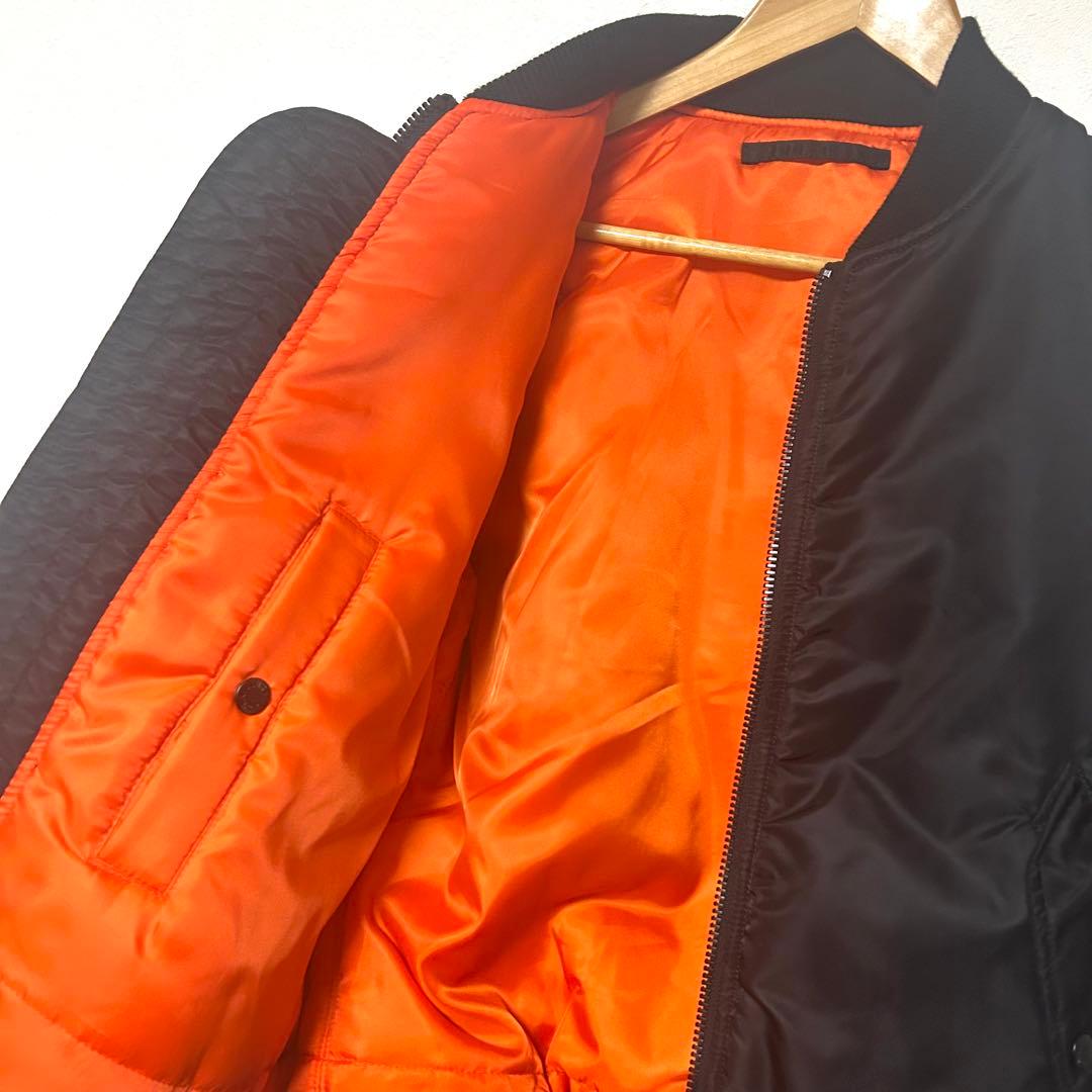 美品 AVIREX フライトジャケット アーチロゴ コマーシャルロゴ L 黒