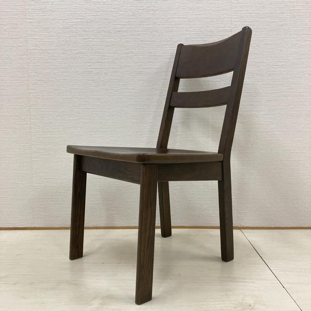 【浜本工芸】オーク材　ダイニングチェア　椅子　2脚セット　天然木　B