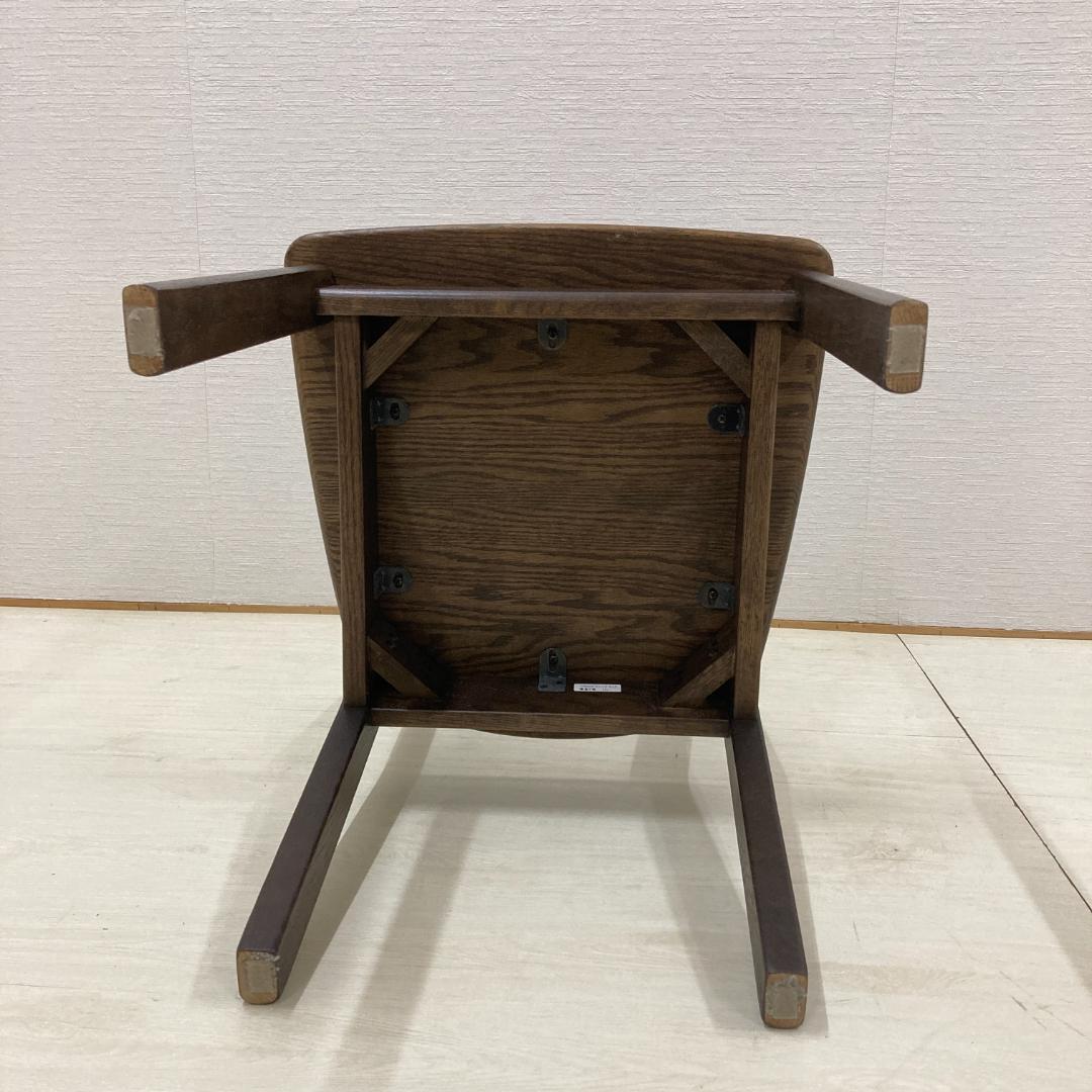 【浜本工芸】オーク材　ダイニングチェア　椅子　2脚セット　天然木　B