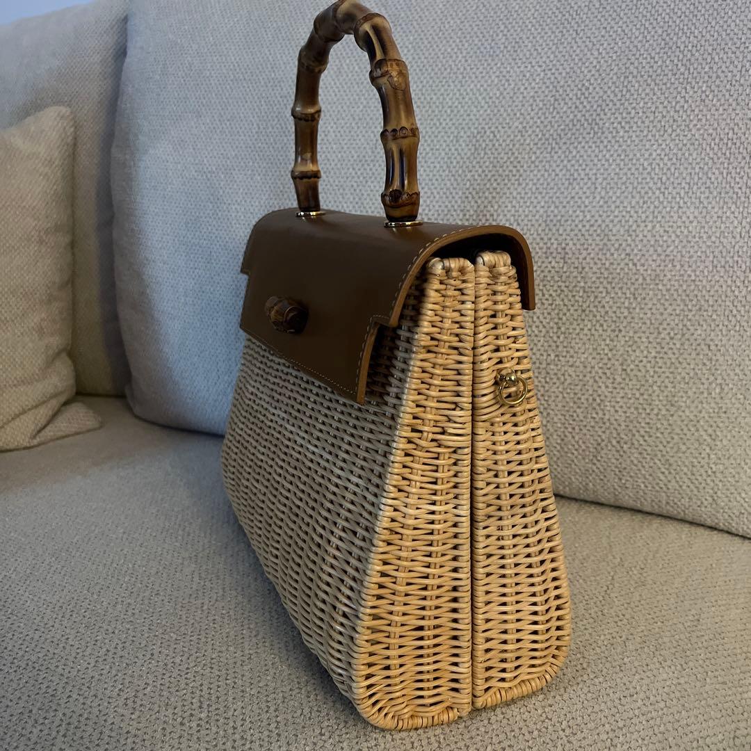 TOMMASO CANDRIA トーマソカンダリア カゴバッグ バンブーハンドル