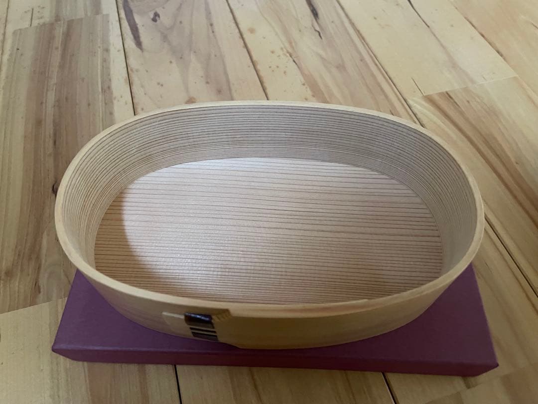 栗久/木製 大館曲げわっぱ 小判型弁当箱