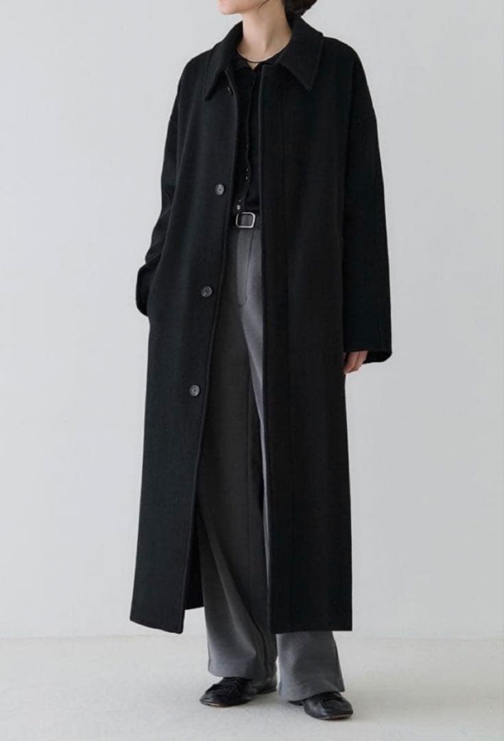crewre リバーロングステンカラーコート サイズ2黒