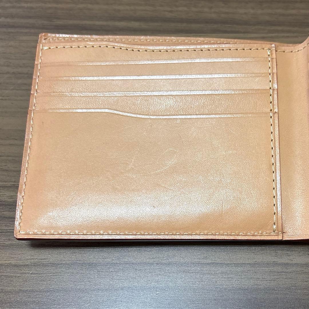 GANZO ダークブラウン 二つ折り財布　ヌメコードバン