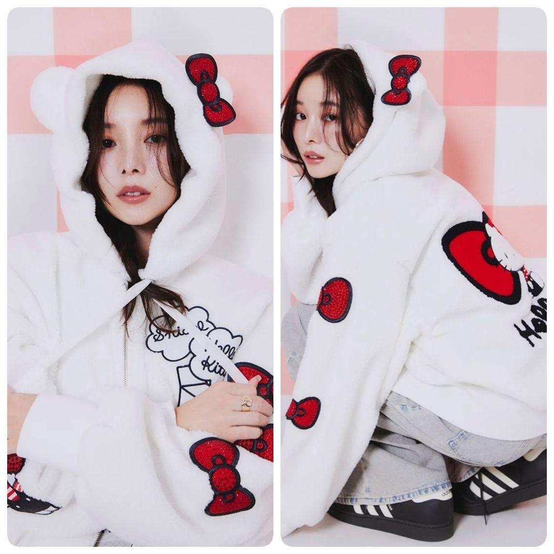 【新品 タグ付】 【HELLO KITTY】プレミアムパーカー OWHT 白