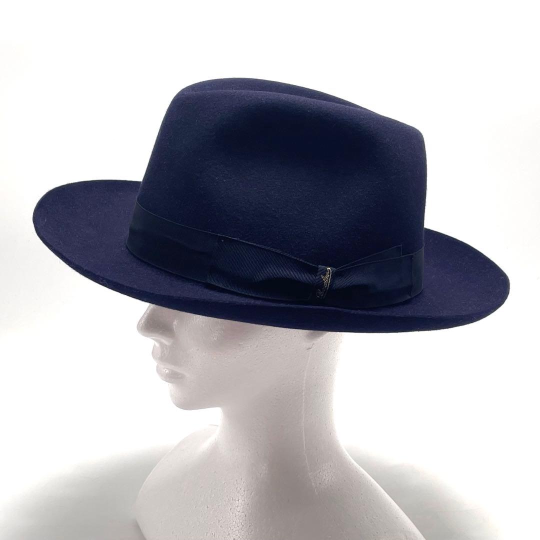 【極美品】ボルサリーノ アレッサンドリア 中折れ フェドラハット 61cm