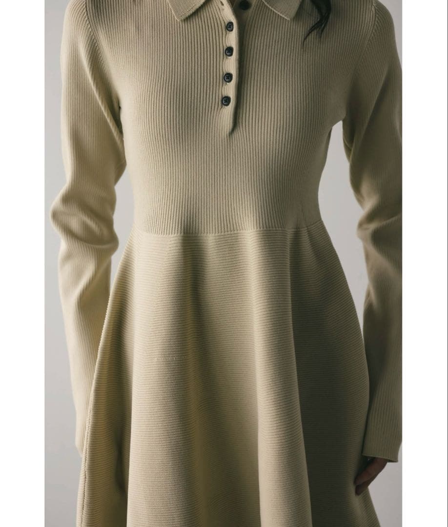 Y*◆様 スタイルミキサー　フォルムポロニットワンピース　Sサイズ　ネイビー