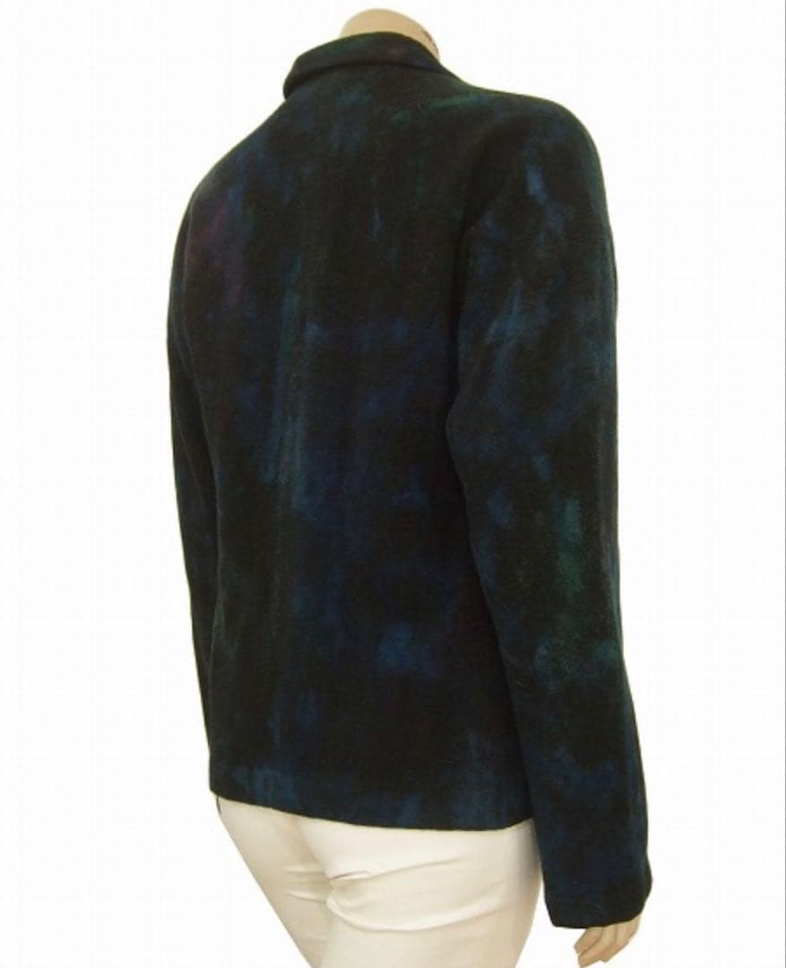 イッセイミヤケISSEY MIYAKE★グラデーション★ファー付ジャケット★L位