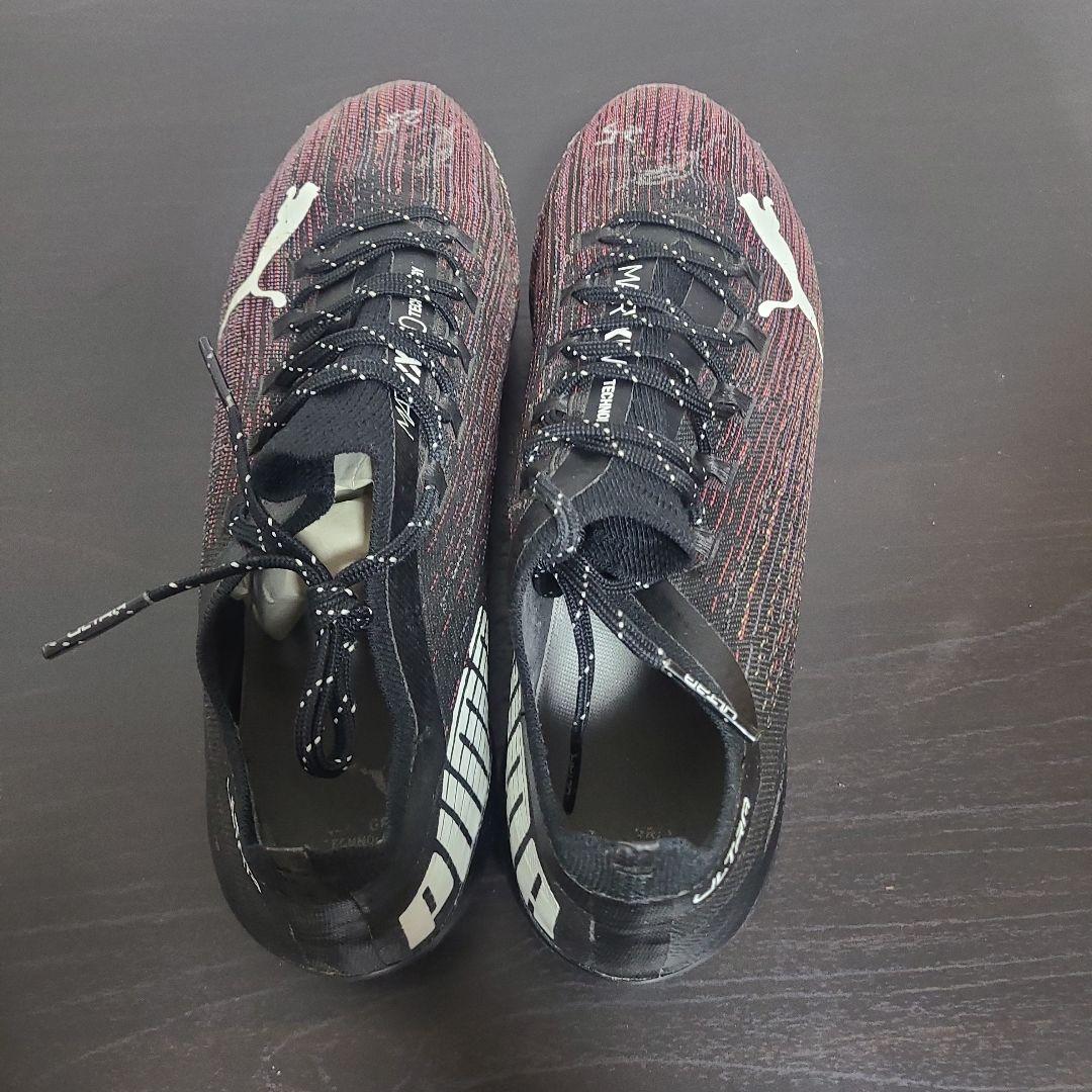 ベガルタ仙台　真瀬拓海選手　サイン入り実使用スパイク　プーマ　水戸ホーリーホック