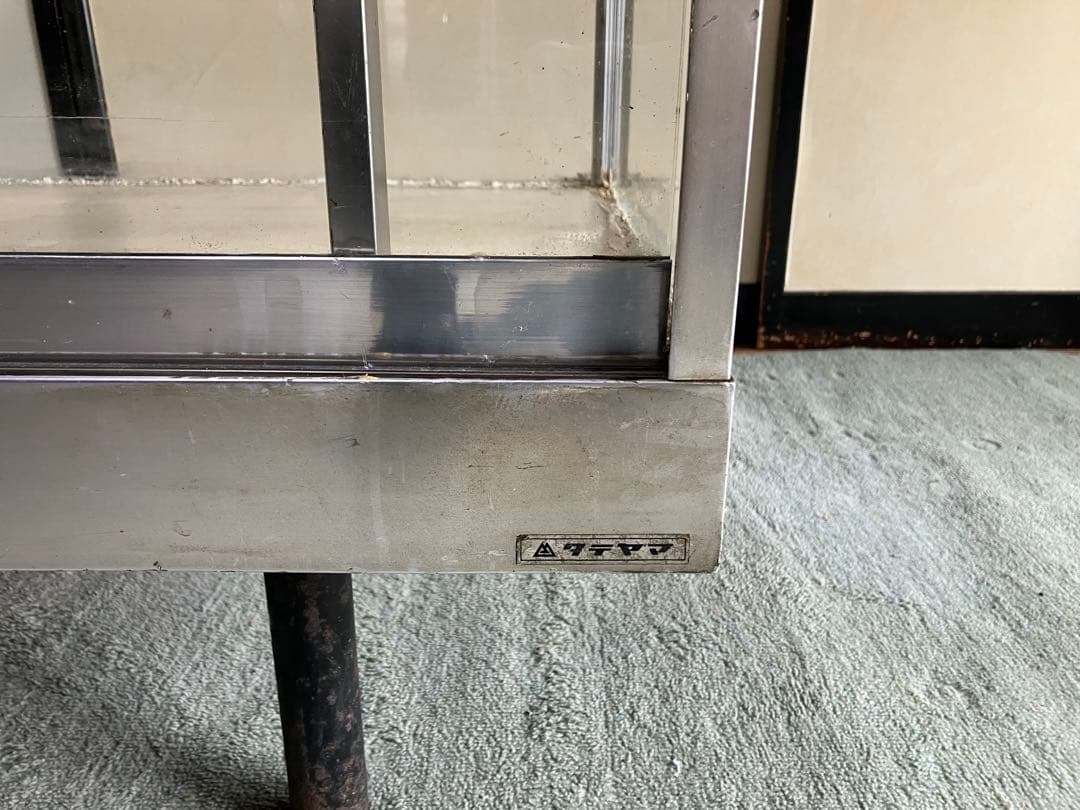 【うきべ】レトロ商品　中型ガラスケース 3棚付き　アンティークガラスケース