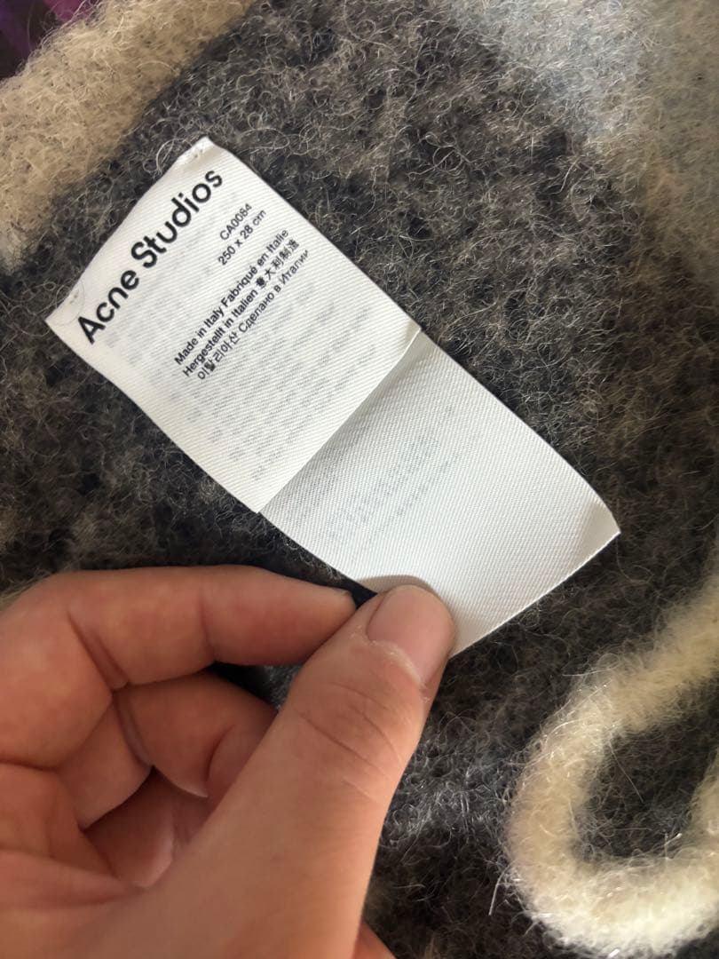 【正規品】Acne Studios マフラー　モヘアチェックスカーフ