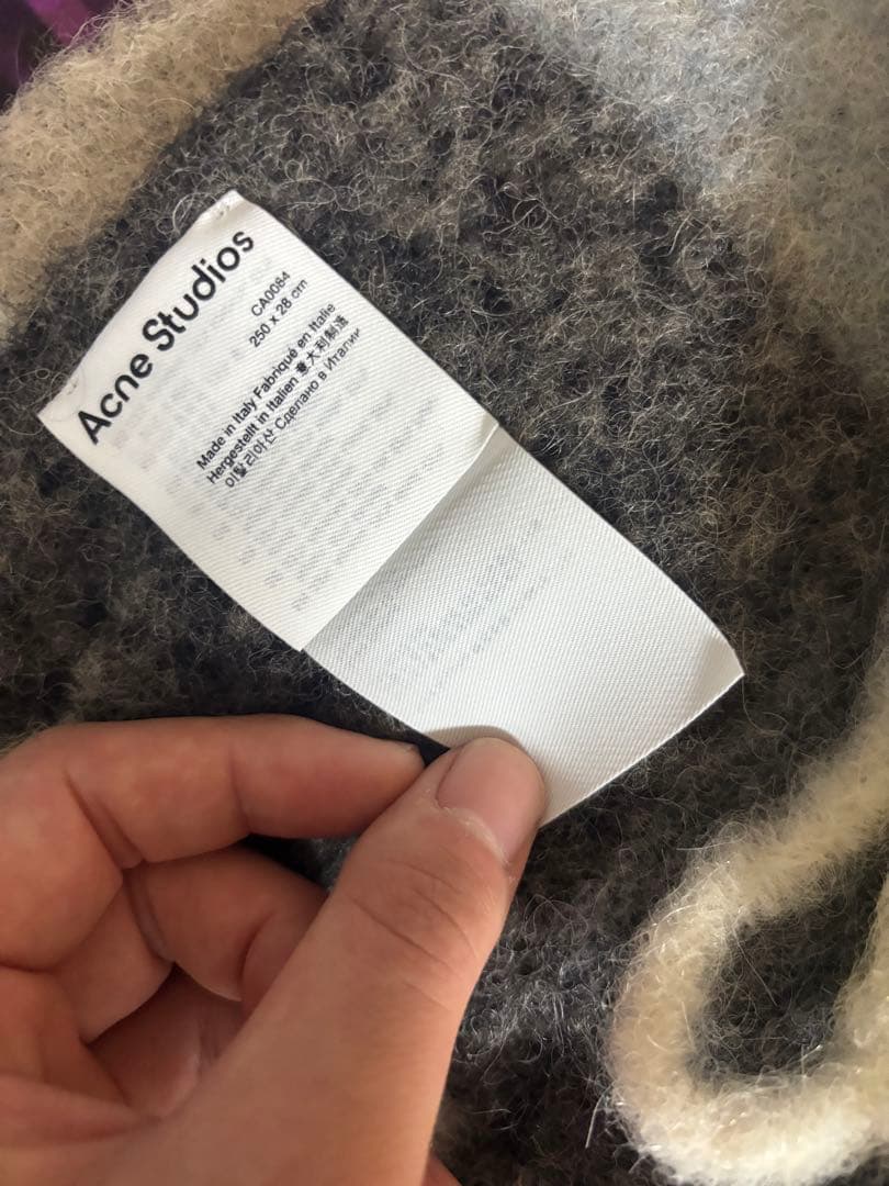 【正規品】Acne Studios マフラー　モヘアチェックスカーフ