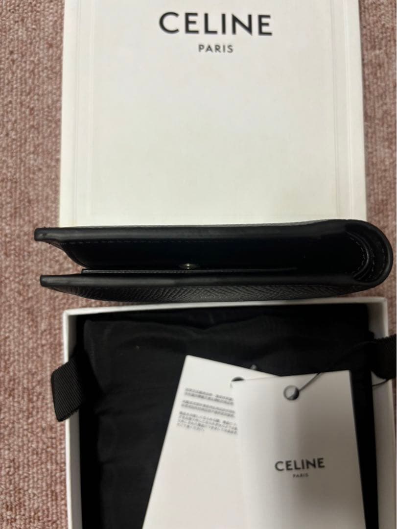 CELINE バイフォールドウォレット/グレインドカーフスキン