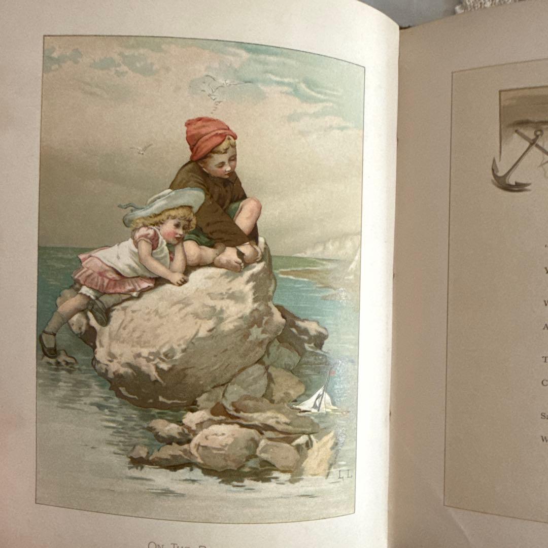 1886年アンティーク美しい挿絵ヴィクトリアン絵本　洋書ジャンクジャーナル古書