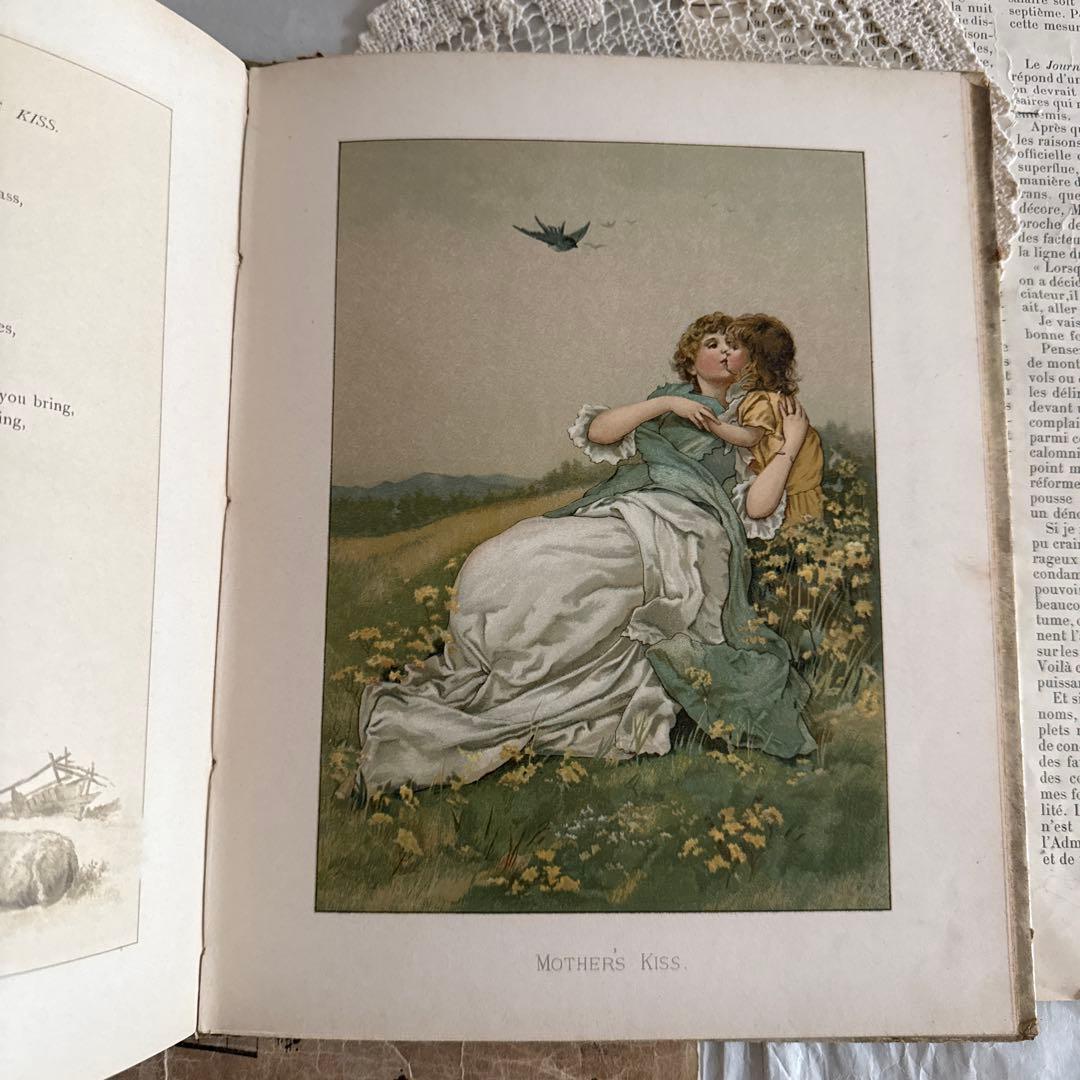 1886年アンティーク美しい挿絵ヴィクトリアン絵本　洋書ジャンクジャーナル古書