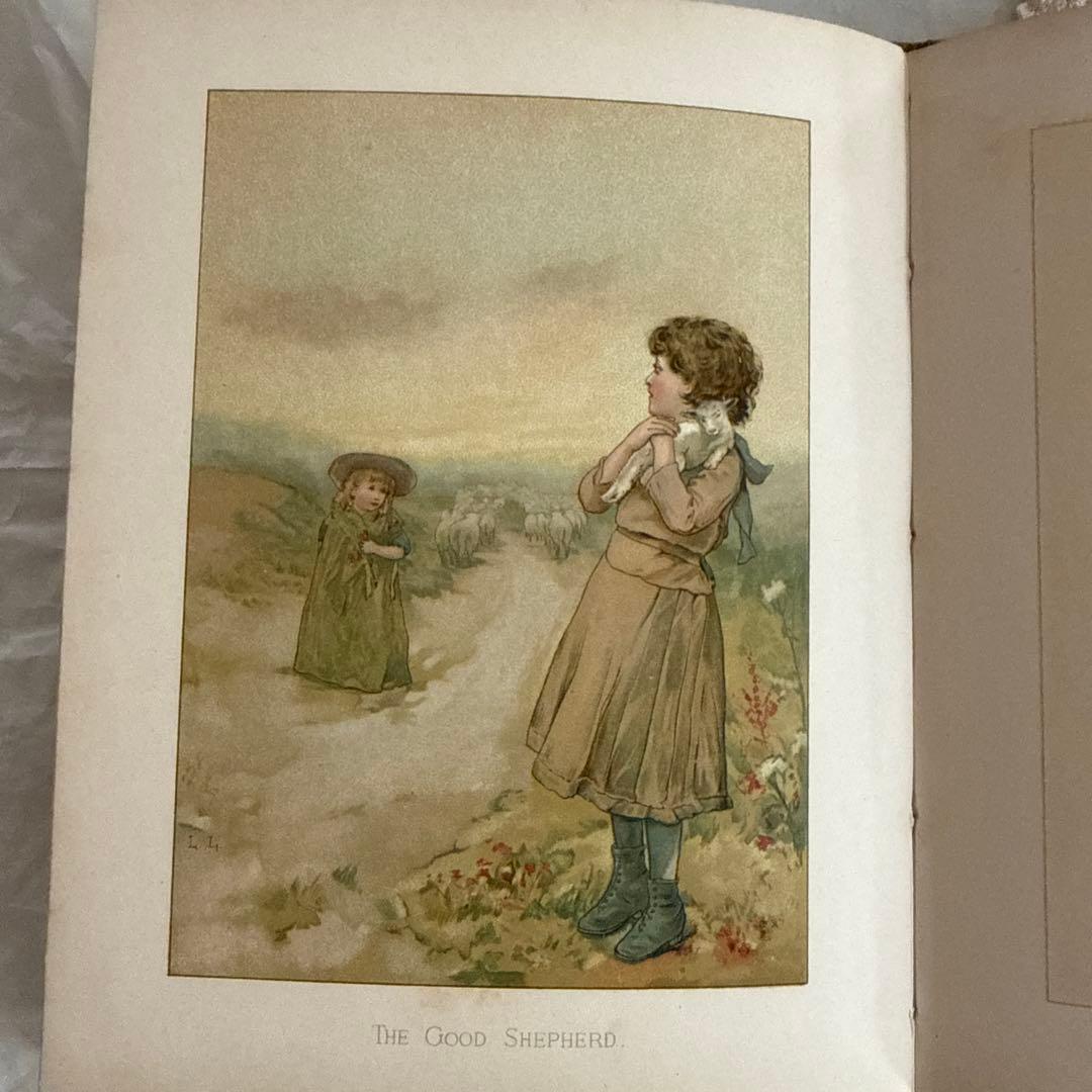 1886年アンティーク美しい挿絵ヴィクトリアン絵本　洋書ジャンクジャーナル古書