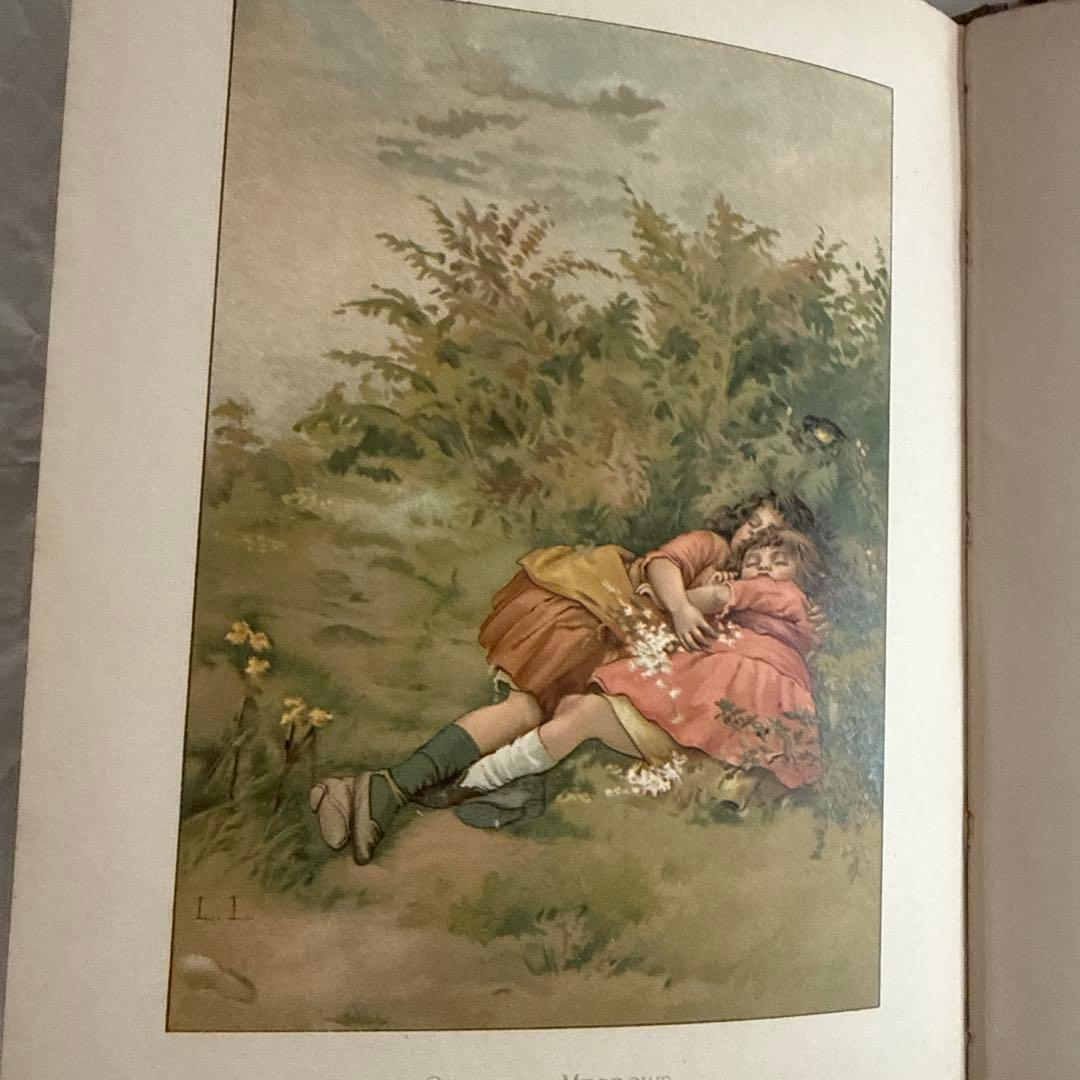 1886年アンティーク美しい挿絵ヴィクトリアン絵本　洋書ジャンクジャーナル古書