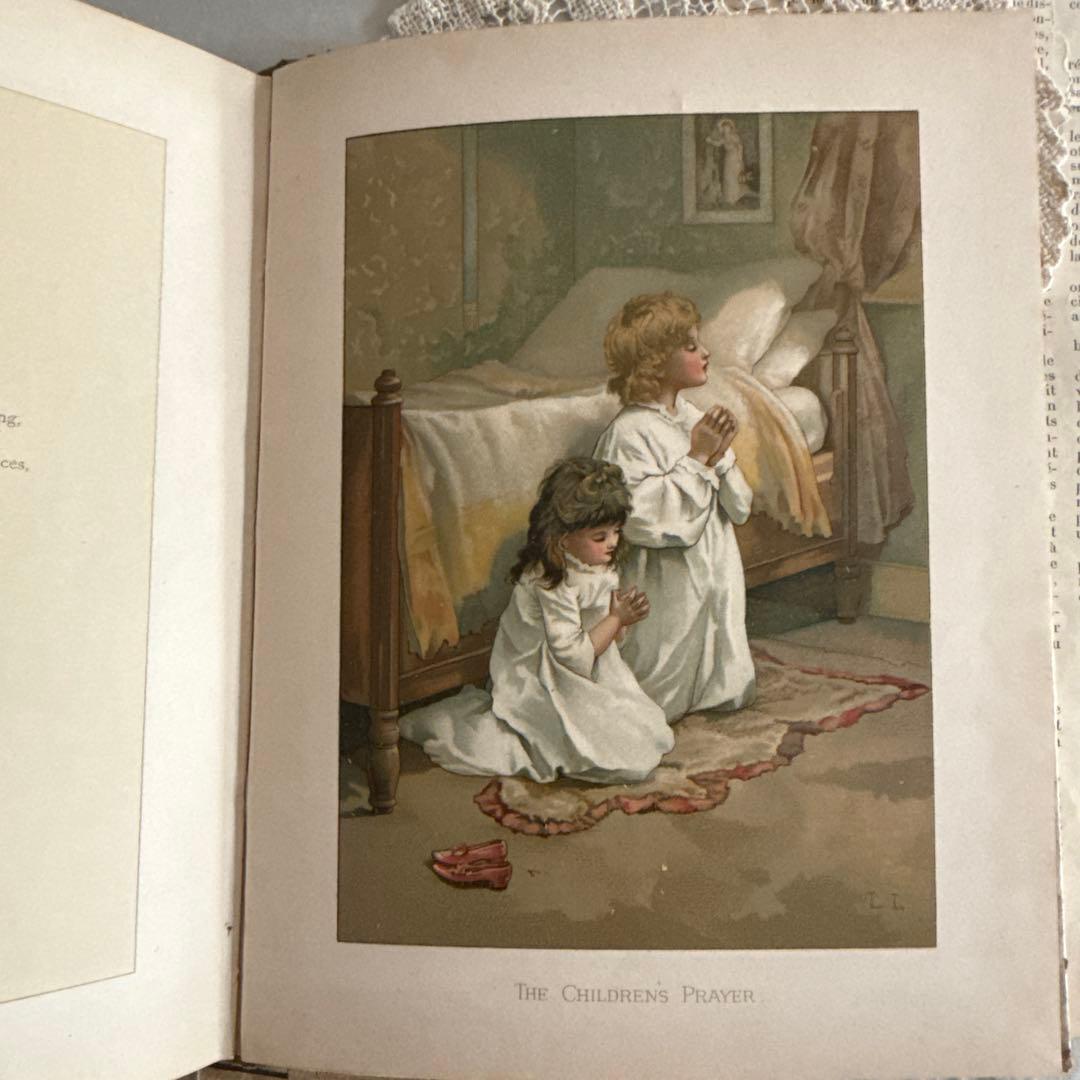 1886年アンティーク美しい挿絵ヴィクトリアン絵本　洋書ジャンクジャーナル古書
