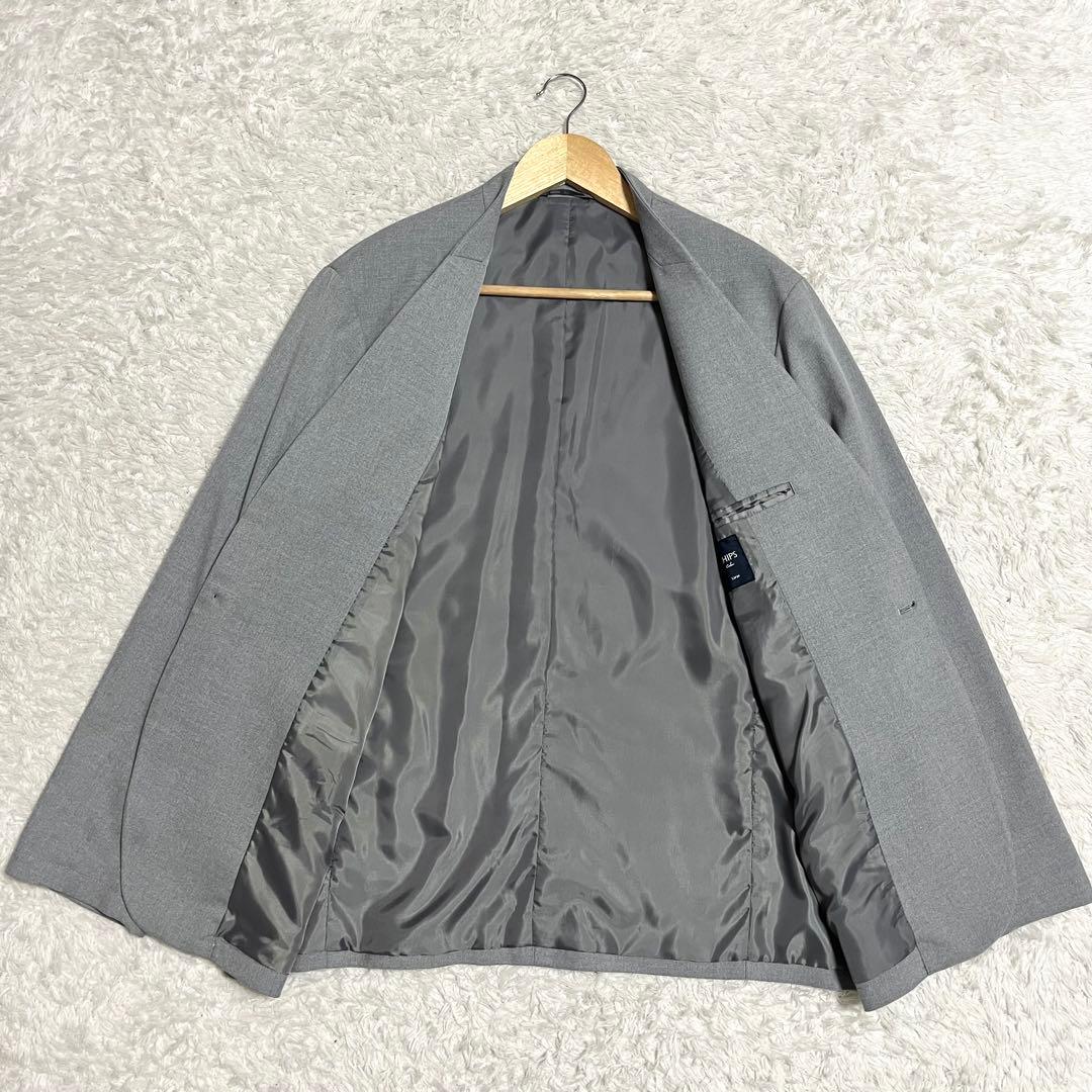 ✨美品✨SHIPS 洗える ウォッシャブル ビジネススーツ ノーカラー Lサイズ