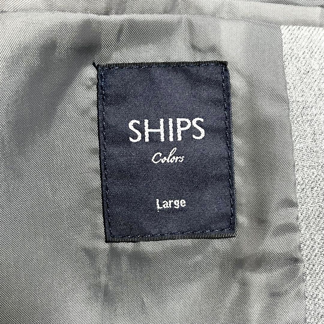 ✨美品✨SHIPS 洗える ウォッシャブル ビジネススーツ ノーカラー Lサイズ