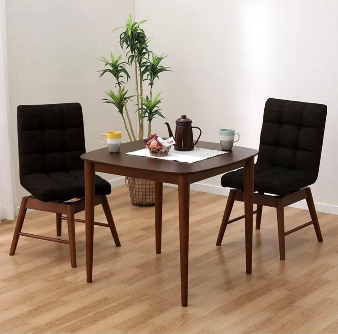 (送料込み)【ニトリ　回転式ダイニングチェアライジング　ミドルブラウン】