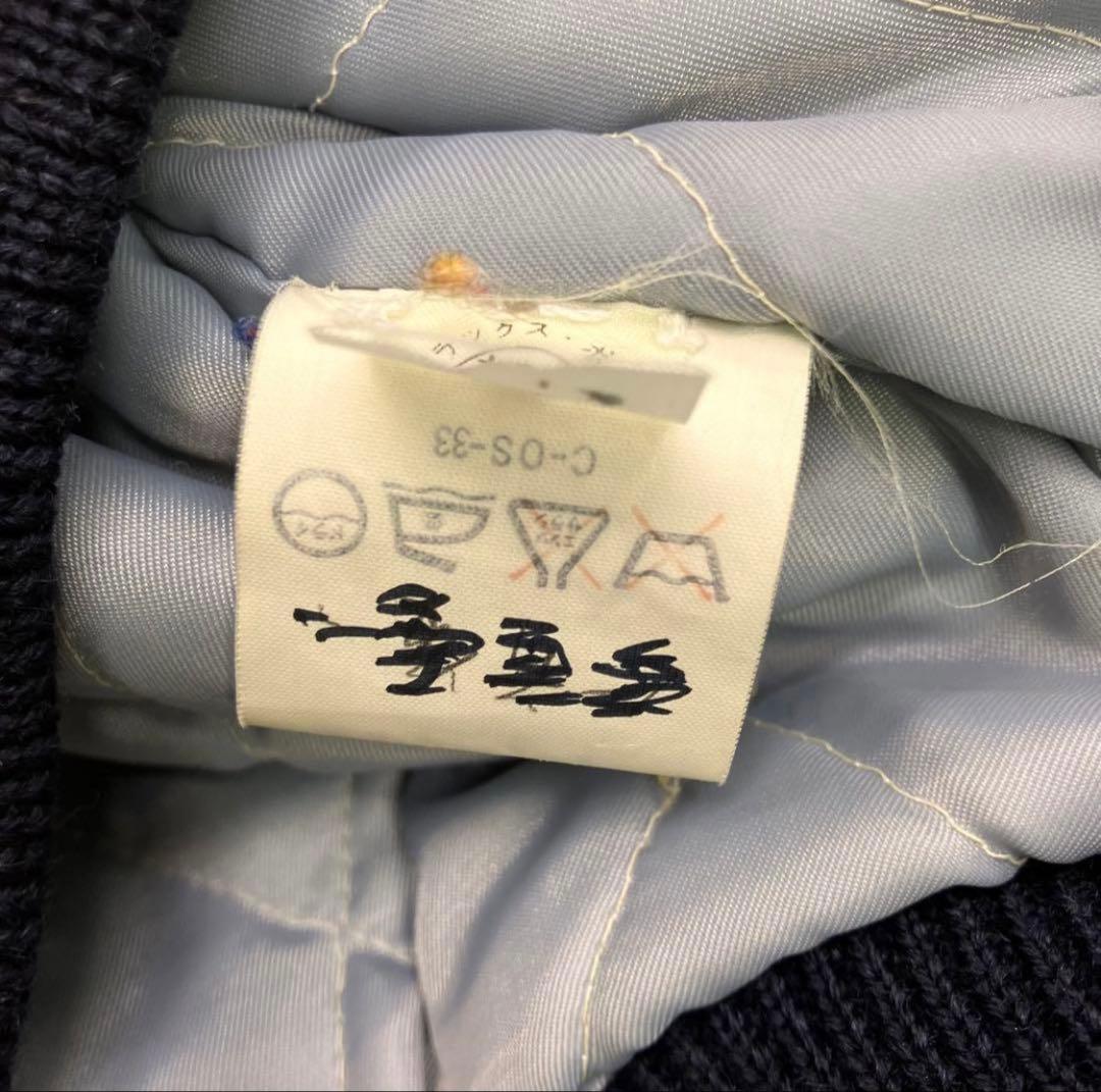 80s コーデュロイ スタジャン バーシティジャケット ネイビー VINTAGE