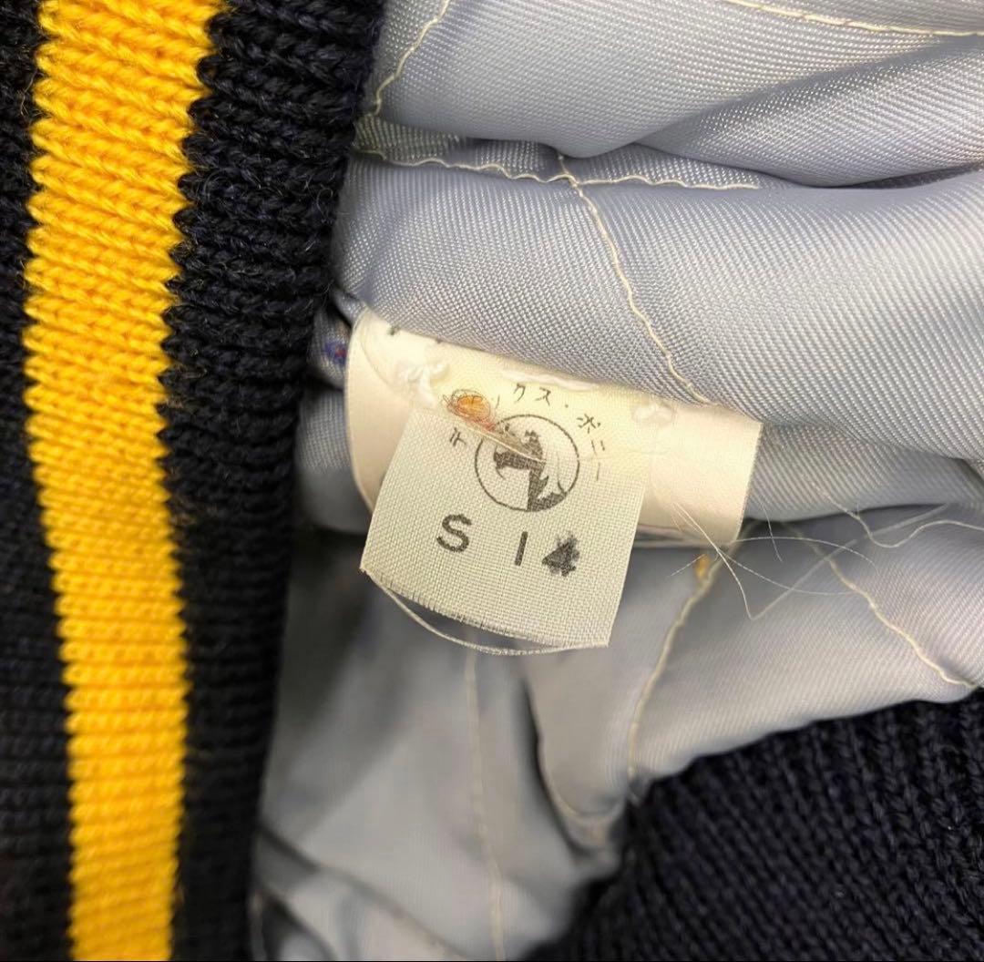 80s コーデュロイ スタジャン バーシティジャケット ネイビー VINTAGE