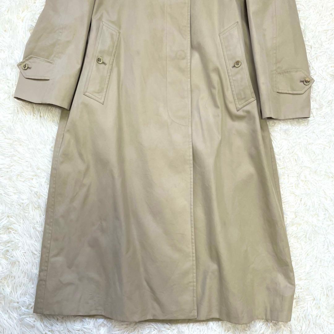 バーバリー ステンカラーコート ノバチェック ロング ヴィンテージ ベージュ