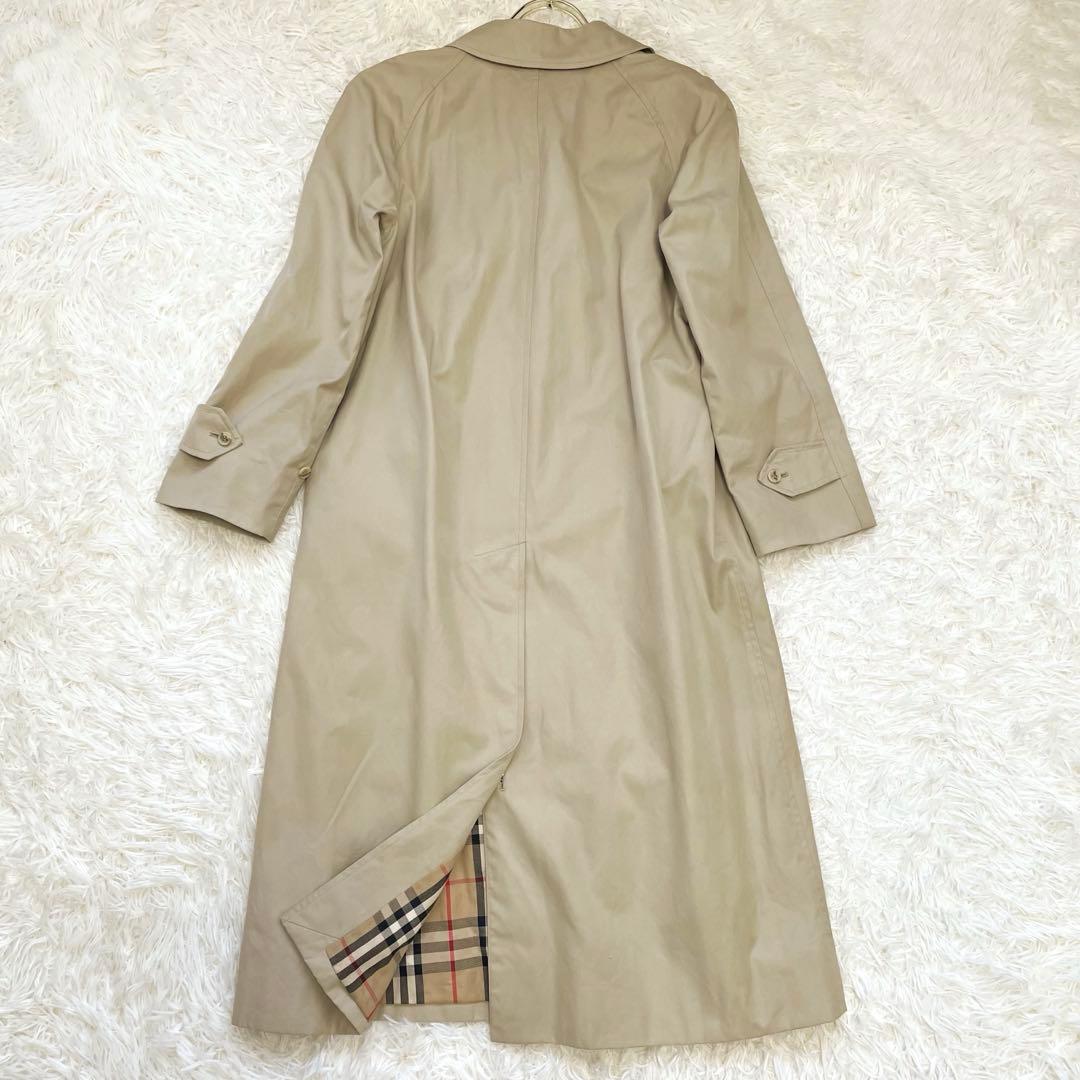 バーバリー ステンカラーコート ノバチェック ロング ヴィンテージ ベージュ