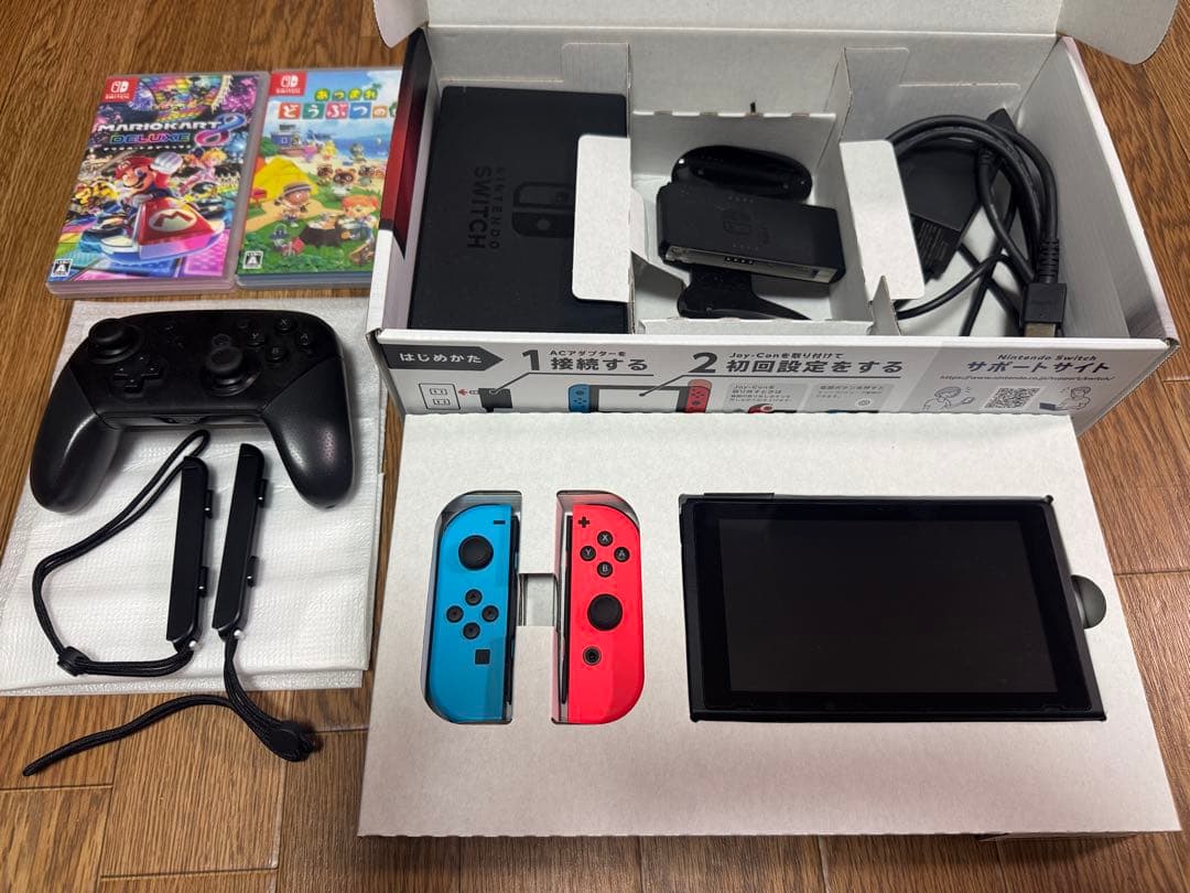 Nintendo Switch 本体 ＋ プロコン＋マリオカート、どうぶつの森