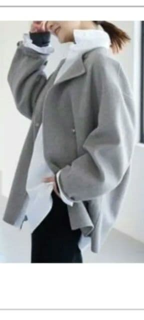 SLOBE IENA HAMILTONダブルフェイスウールショートコクーンコート