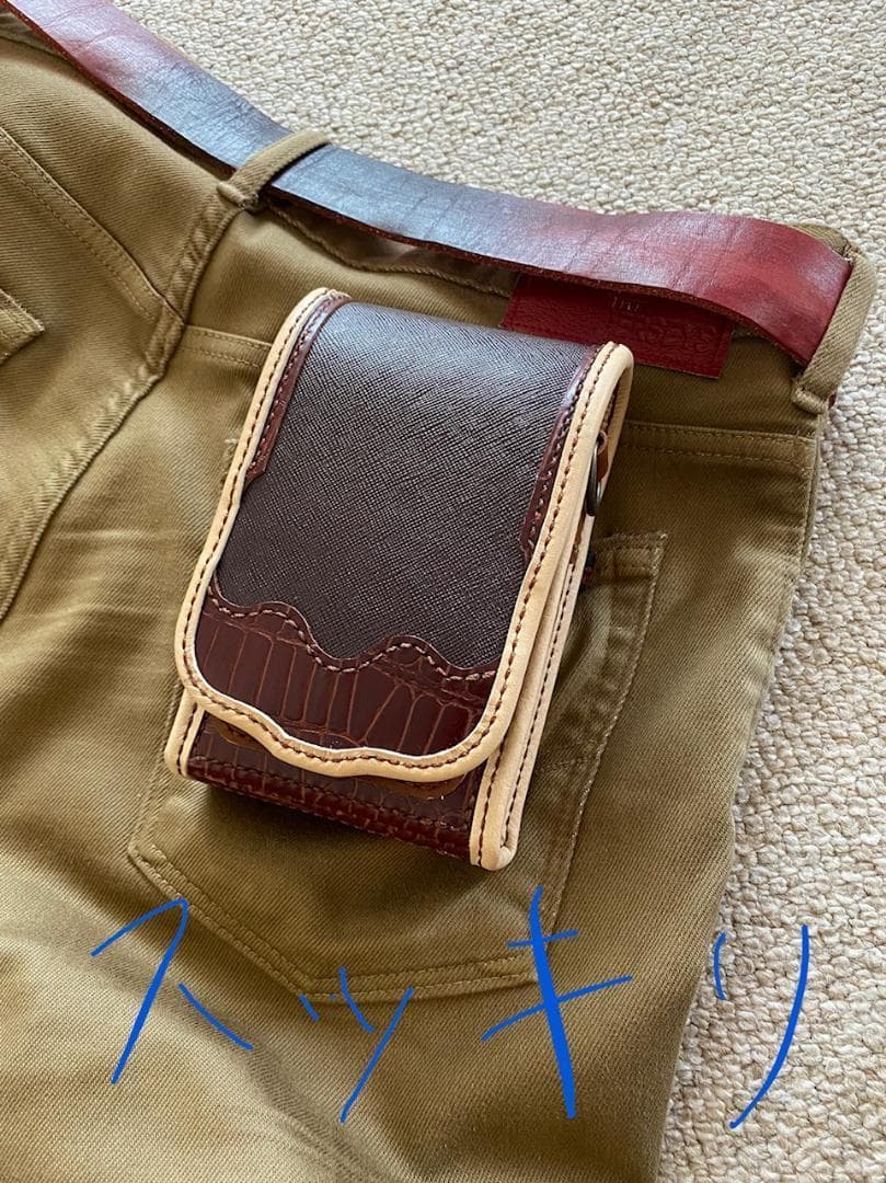 【レザーハンドメイド_全て手縫い】ドロップインダーツケースNo.51