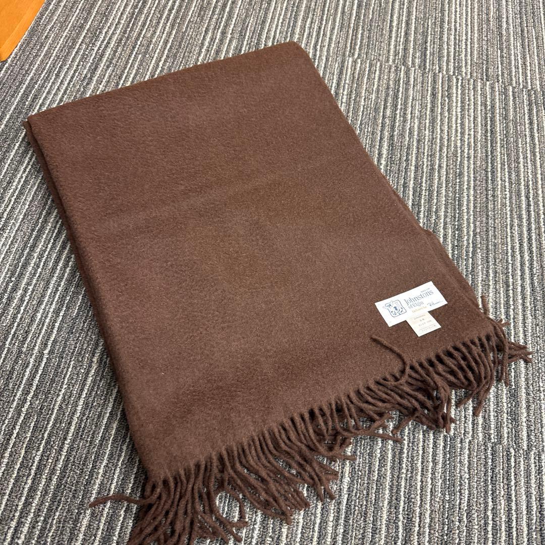Johnstons of Elgin カシミヤ ストール ブラウン