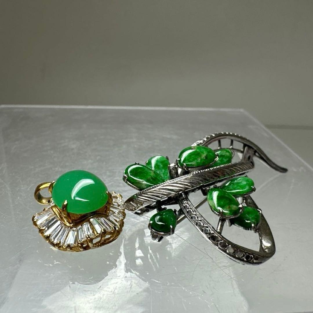 本翡翠　ネックレス　アクセサリー91g 東さ7-0417ア㉝