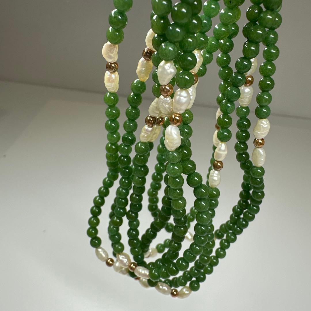 本翡翠　ネックレス　アクセサリー91g 東さ7-0417ア㉝