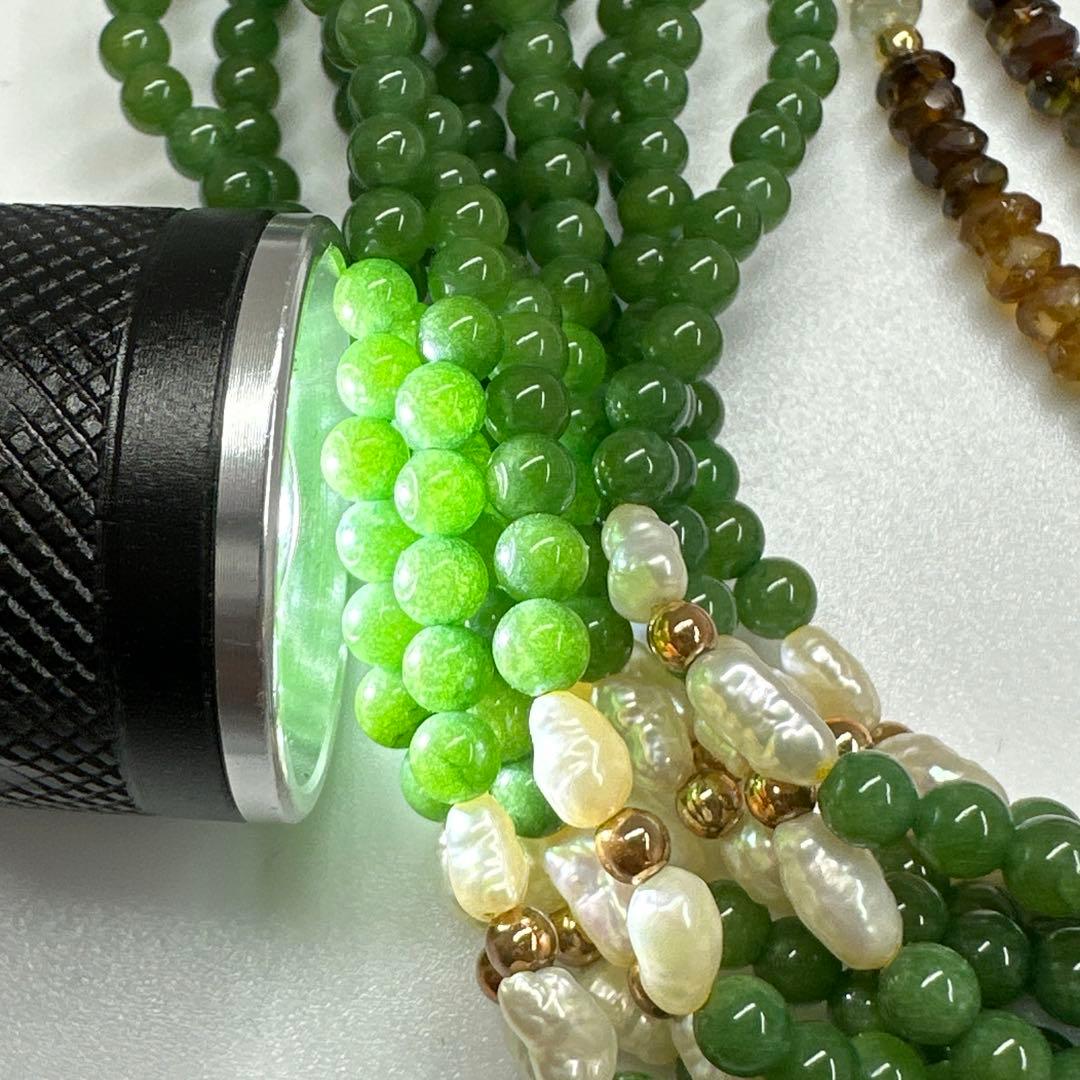 本翡翠　ネックレス　アクセサリー91g 東さ7-0417ア㉝