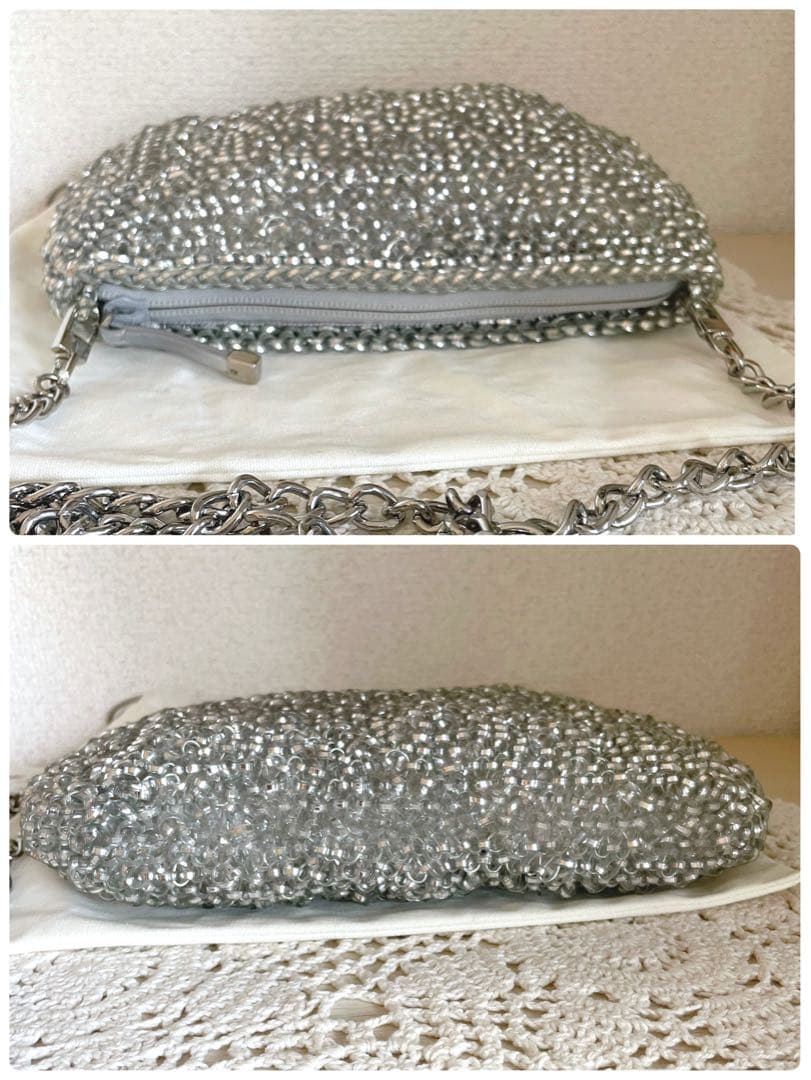 美品　アンテプリマ　ワイヤー　ニュースタンダード　ショルダーバッグ　シルバー