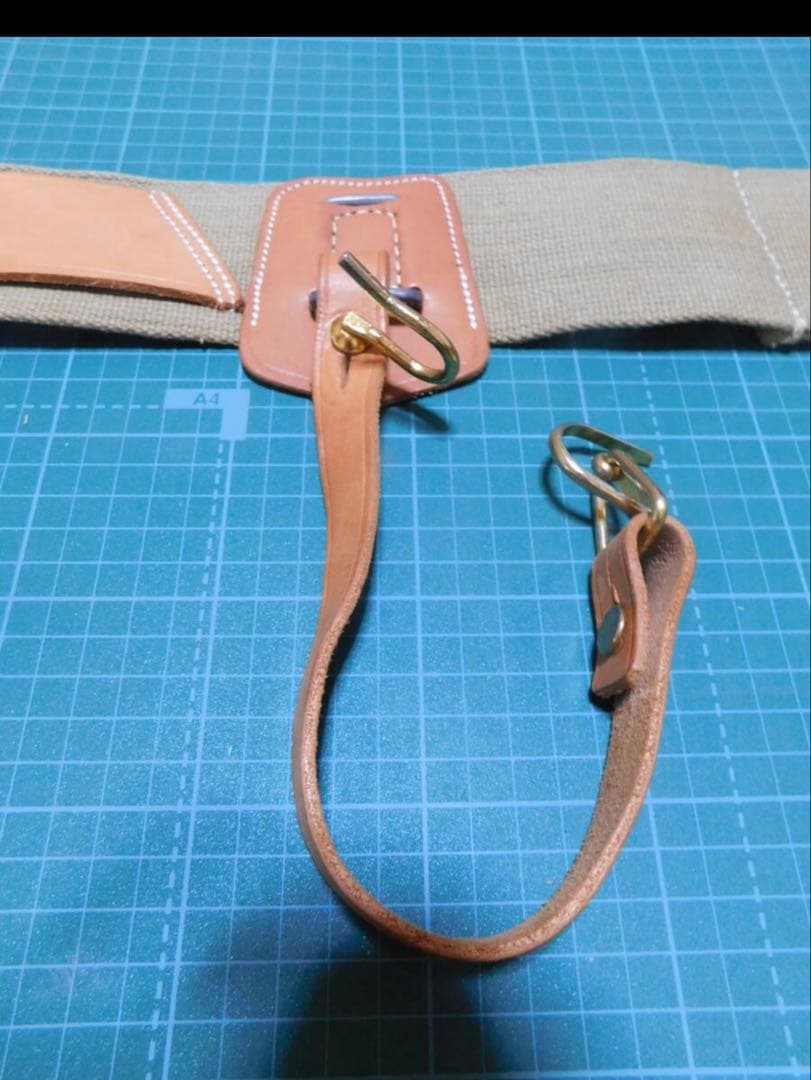 日本陸軍　日本軍　レプリカ　将校　略刀帯　メーカー不詳／Mサイズ　ズベラバンド