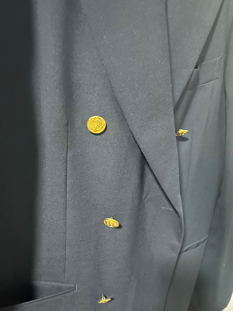 [美品]ジョジョスーツ　東方仗助　ネイビー ダブルブレザー　ジャケット