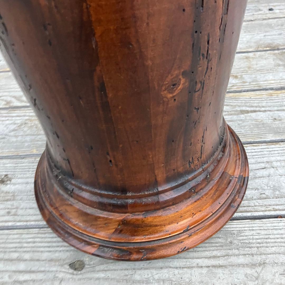 オランダアンティーク 北欧レトロ 木製円筒形傘立て 無垢材 ビンテージ