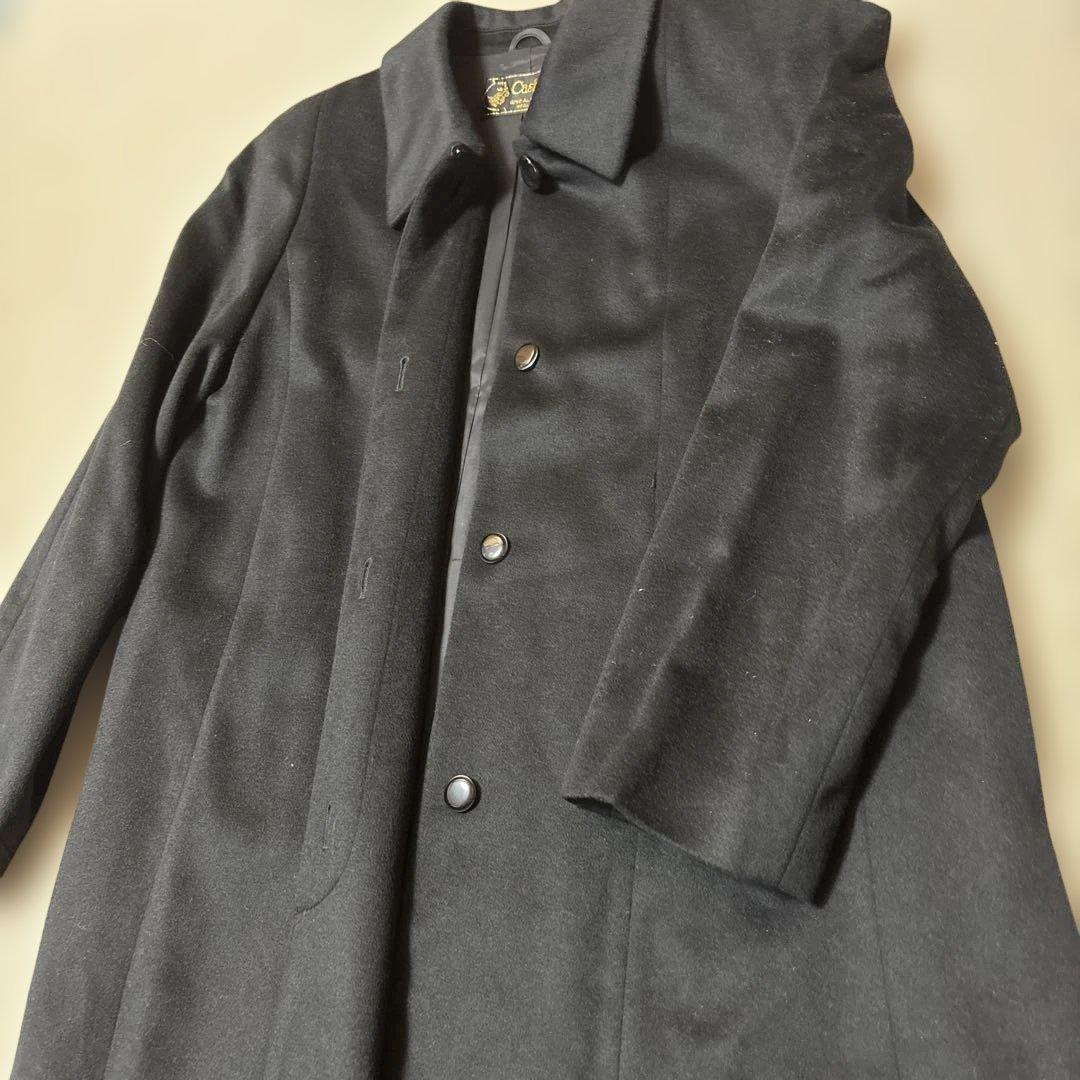 美品　カシミア100% 定番　ロングコート　Lサイズ　黒　ブラック　冠婚葬祭