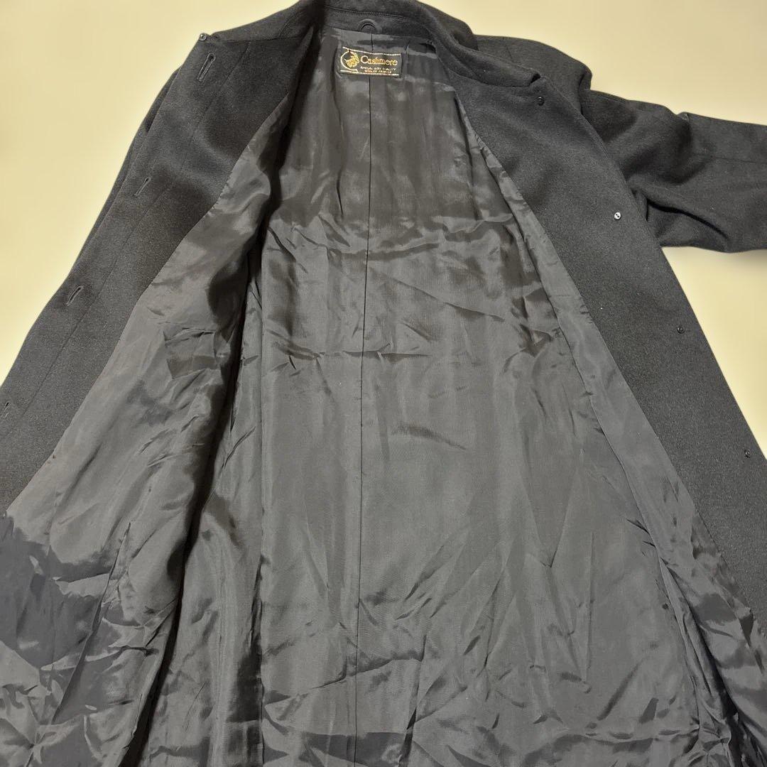 美品　カシミア100% 定番　ロングコート　Lサイズ　黒　ブラック　冠婚葬祭