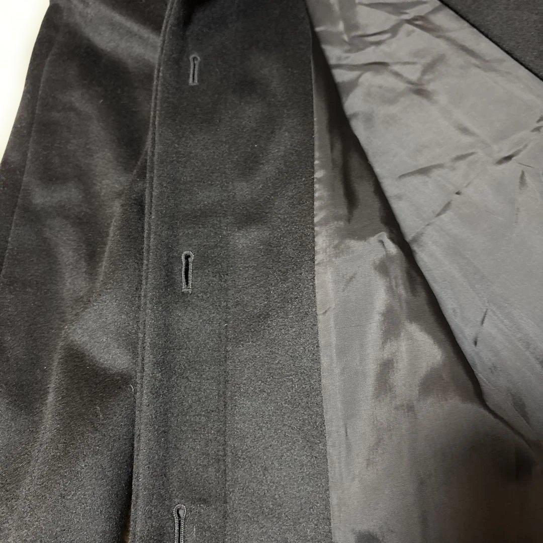 美品　カシミア100% 定番　ロングコート　Lサイズ　黒　ブラック　冠婚葬祭