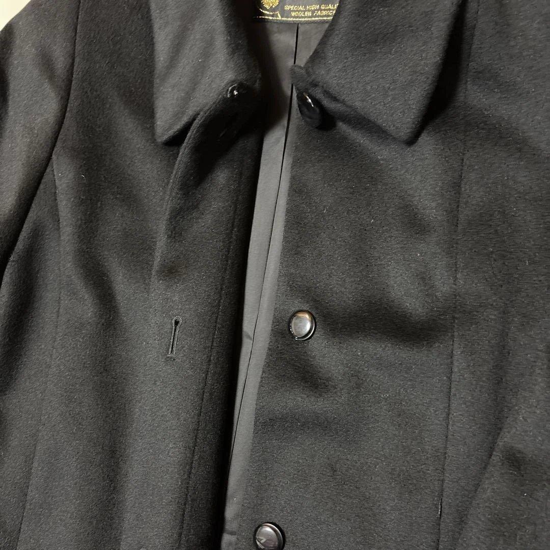 美品　カシミア100% 定番　ロングコート　Lサイズ　黒　ブラック　冠婚葬祭
