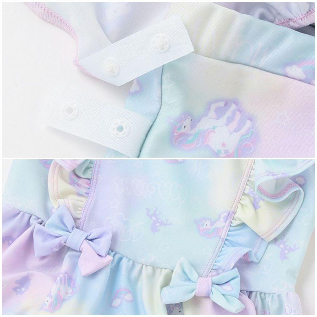 140㎝ 3点set セパレート 水着 ラッシュガード 新品 メゾピアノ